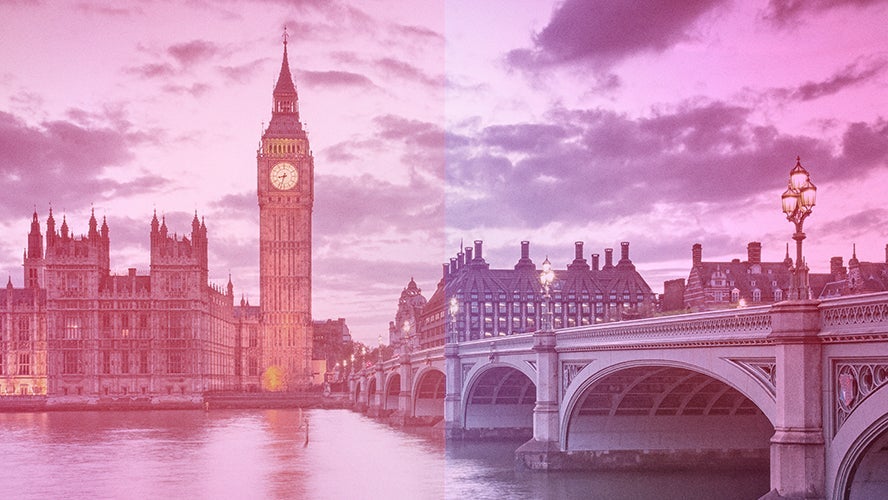Mainz cityscape during the blue hour with the Dom