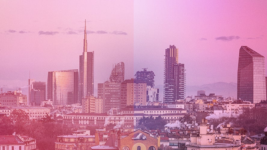 Mainz cityscape during the blue hour with the Dom